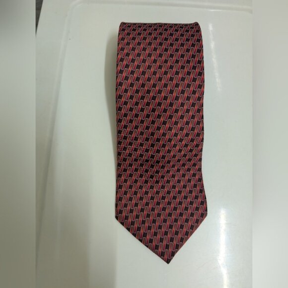Lanvin Red and Black Men's Tie - Picture 9 of 9